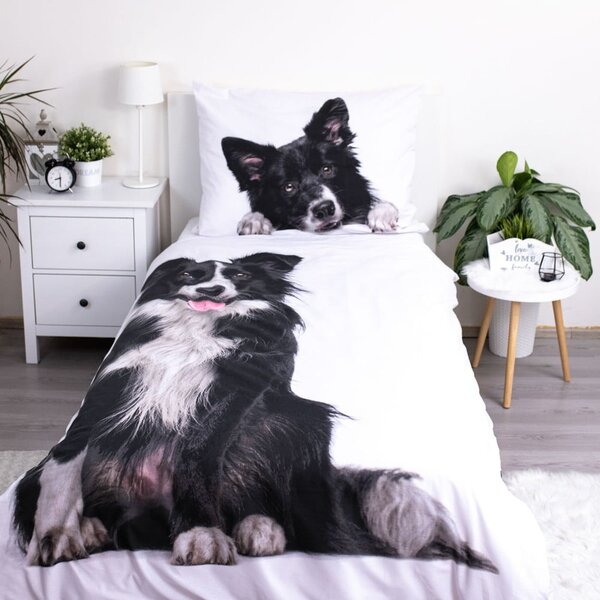 Bavlněné dětské povlečení na jednolůžko 140x200 cm Border Collie – Jerry Fabrics