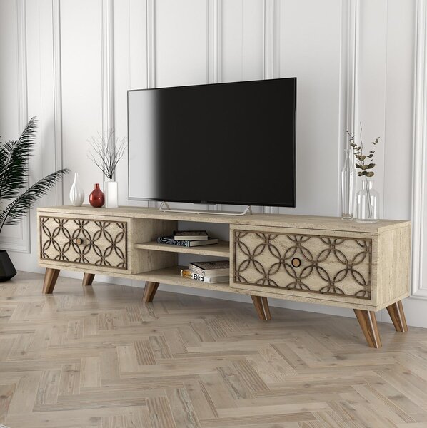 TV stolek/skříňka Clara (travertin). Akce -25%