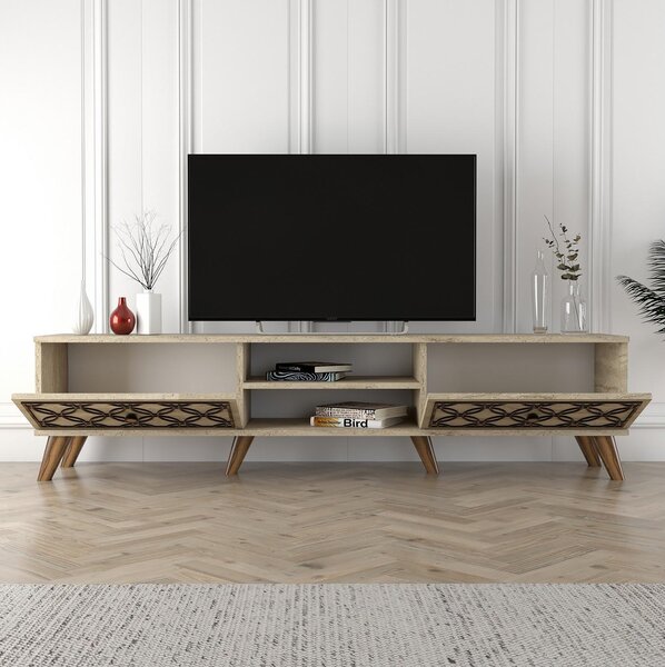 TV stolek/skříňka Clara (travertin). Akce -25%