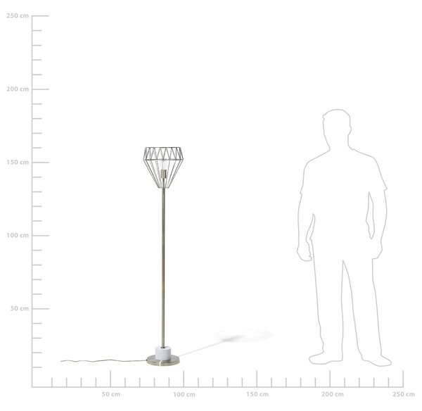 Stojací lampa MOONI Kov Mosazná