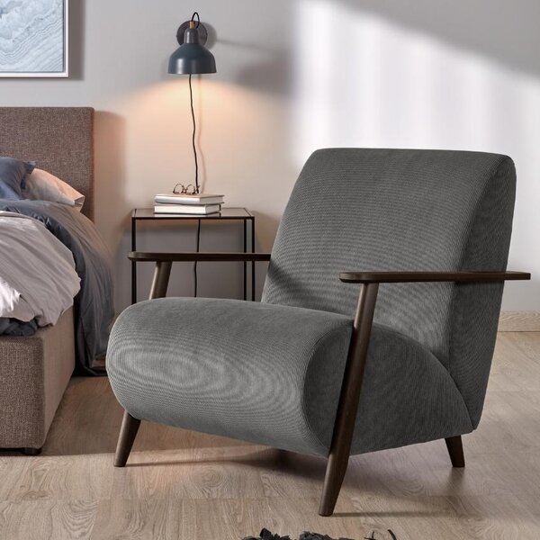 Modro-šedé kovové nástěnné světlo Kave Home Olimpia 18,5 cm