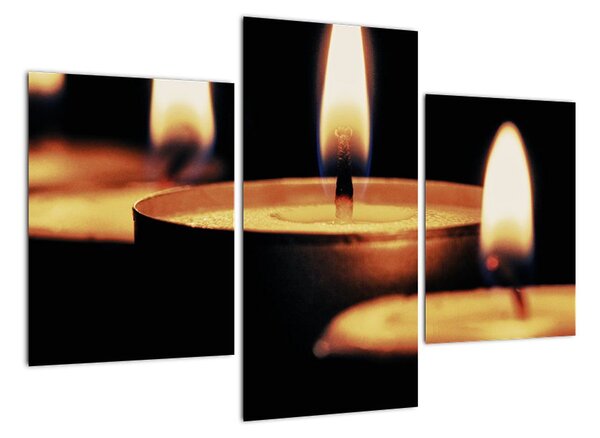 Hořící svíčky - obraz (90x60cm)