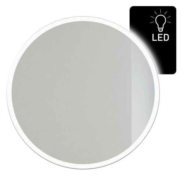 Zrcadlo na zeď chodbu do pokoje ložnice koupelny předsíně kulaté MOONLIGHT kruh průměr 100 cm s LED podsvíceným okrajem po celém obvodu 411-200