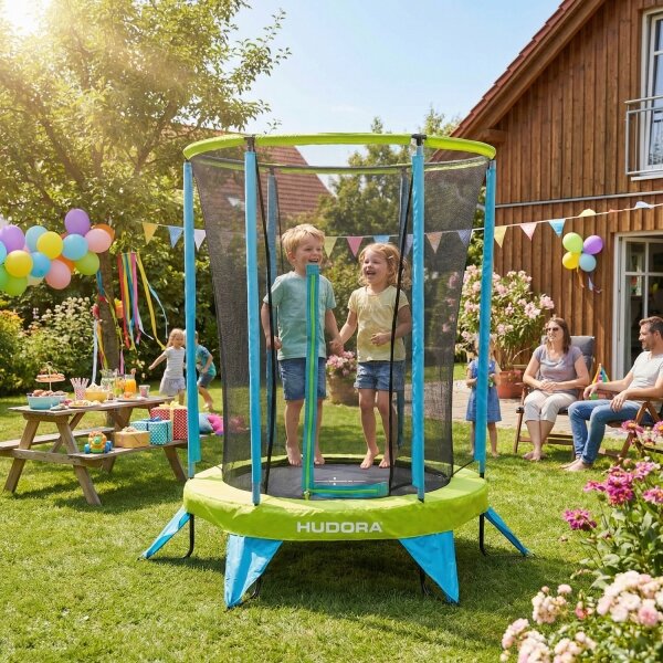 Dětská trampolína pr. 140 cm modrá/zelená