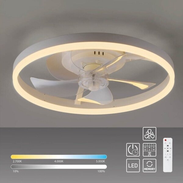 JUST LIGHT. 14624-16 - LED Stropní ventilátor se světlem RITA LED/22W/230V + DO