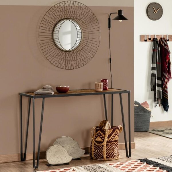 Černé kovové nástěnné světlo Kave Home Aria 36 cm