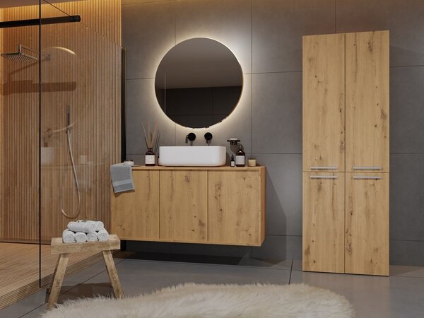 TP Living Koupelnová skříňka s košem na prádlo NEL ART I dub artisan