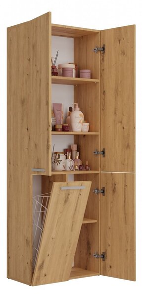TP Living Koupelnová skříňka s košem na prádlo NEL ART I dub artisan