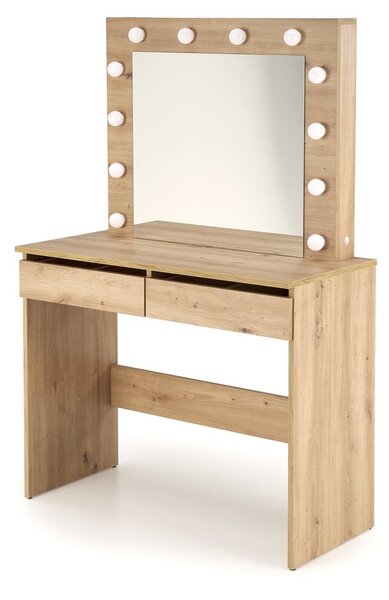 HALMAR Toaletní stolek HOLLYWOOD s LED osvětlením 94 cm dub artisan