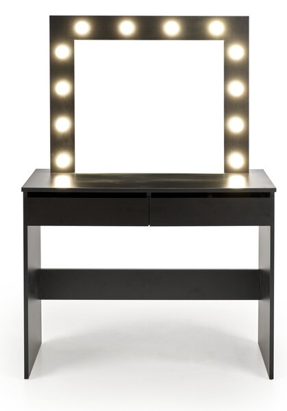 HALMAR Toaletní stolek HOLLYWOOD s LED osvětlením 94 cm černý