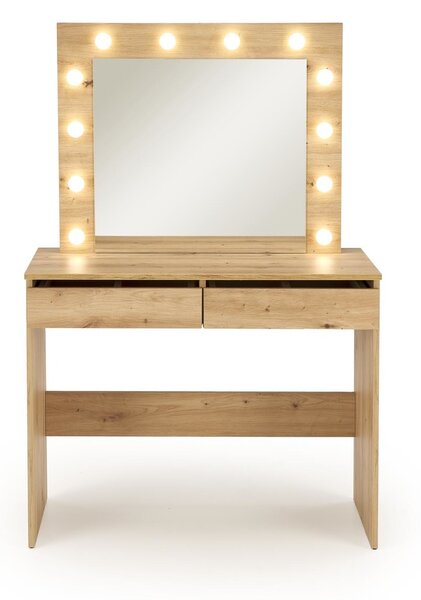 HALMAR Toaletní stolek HOLLYWOOD s LED osvětlením 94 cm dub artisan