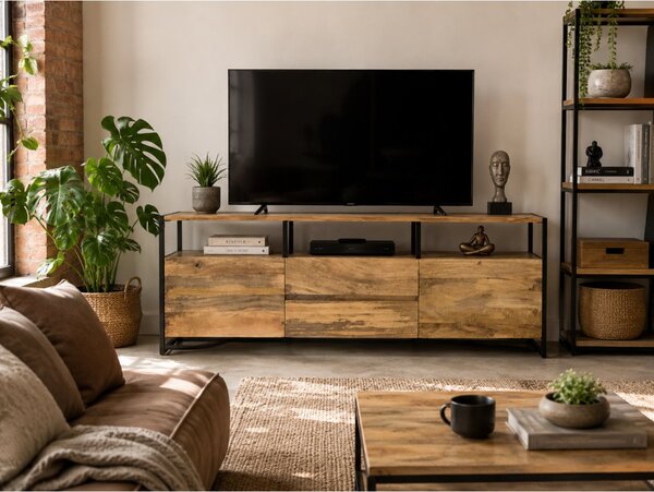 TV stolek Gita 160x60x45 z masivu mango