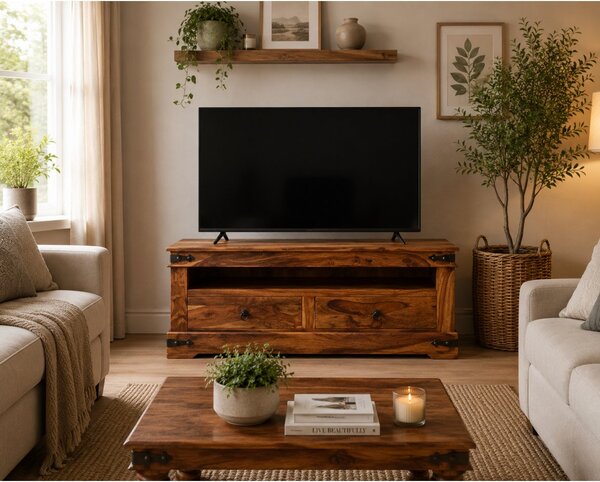 TV stolek 120x55x45 Jali z indického masivu palisandr