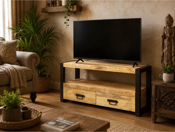 TV stolek Retro 100x60x45 z indického masivu mango
