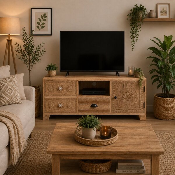 TV stolek 120x50x45 Manu z mangového dřeva