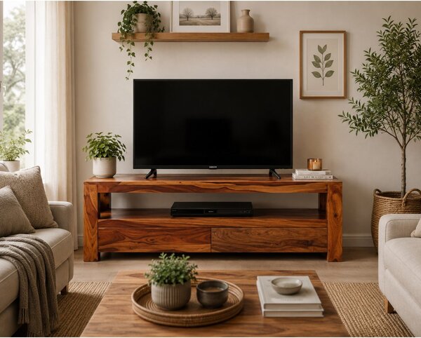 TV stolek Tara 140x50x45 z indického masivu palisandr