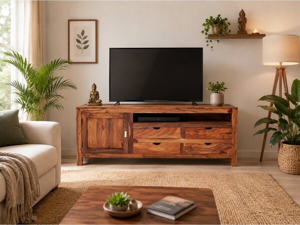 TV stolek Amba 180x70x45 z indického masivu palisandr