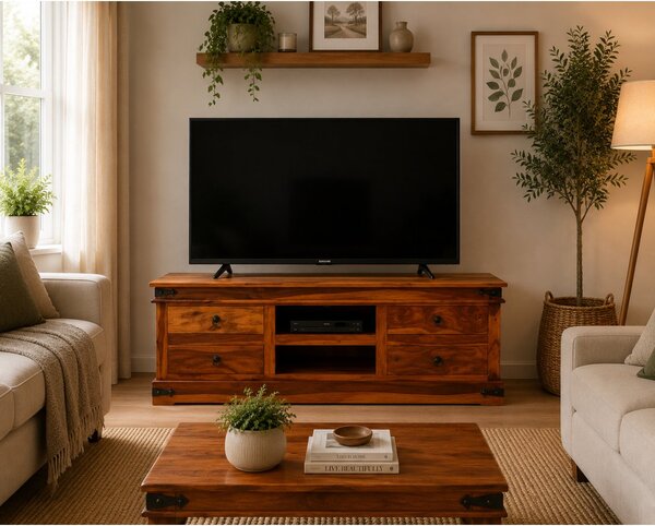 TV stolek 160x55x45 Jali z indického masivu palisandr