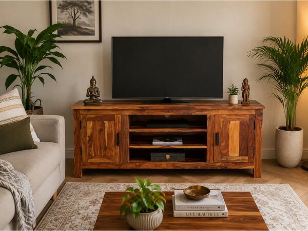 TV stolek Rami 150x60x45 z indického masivu palisandr