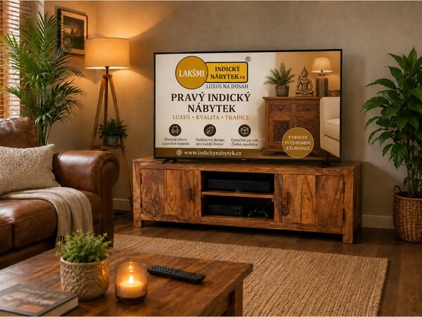TV stolek 150x50x45 Kali z indického masivu palisandr