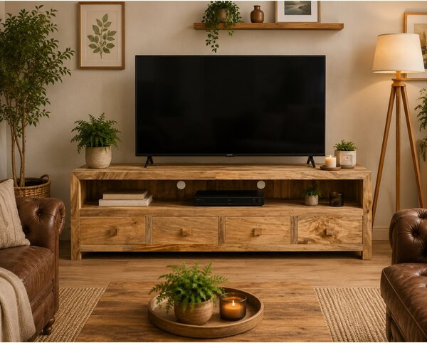 TV stolek Hina 160x50x45 z mangového dřeva