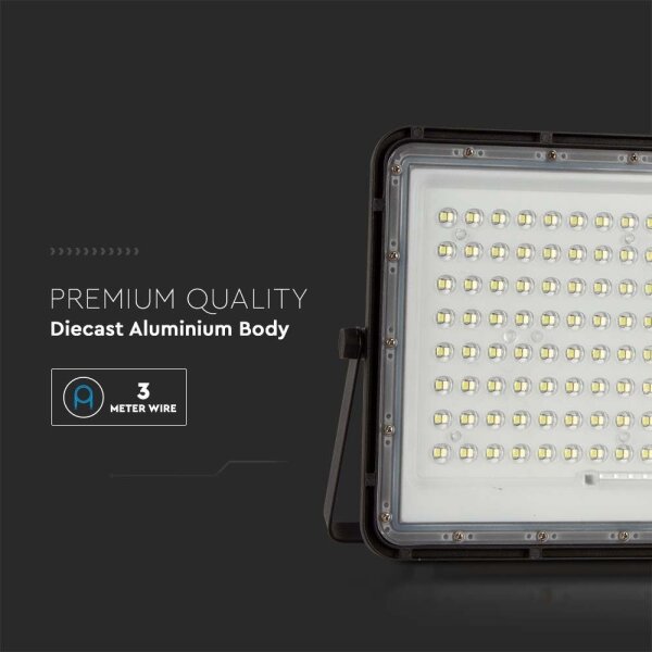 LED Venkovní solární reflektor LED/20W/3,2V 6400K černá + DO