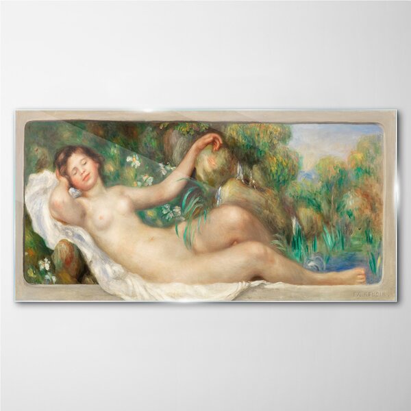 Obraz na skle Obraz na skle Moderní ležící nahý