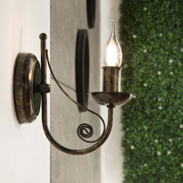 Nástěnná lampa DONATO 1xE14x40W/230V patina