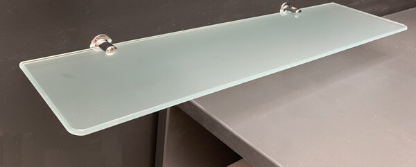 Skleněná polička do koupelny - 50 x 12 cm satinové sklo bez úchytů - Cover Glass