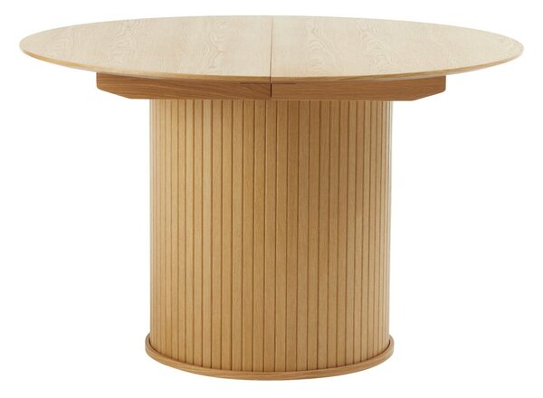 Kulatý rozkládací jídelní stůl v dekoru dubu ø 120 cm Nola – Unique Furniture