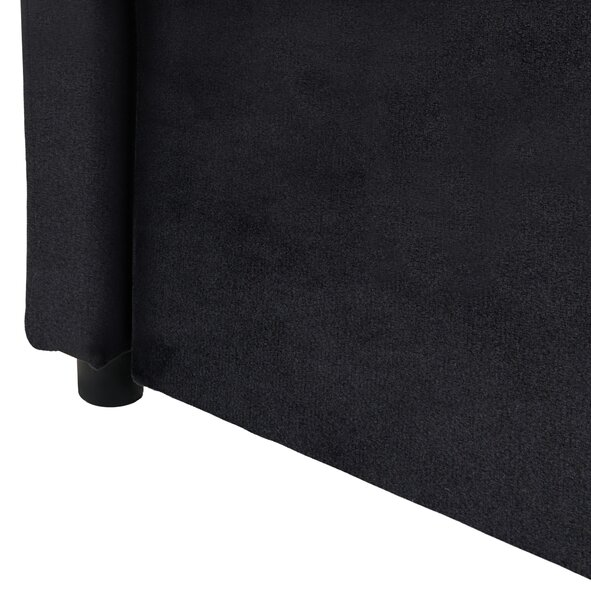Rozkládací postel Umělý samet CHAVONNE 90 x 200 cm Černá