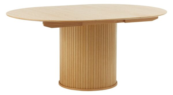 Kulatý rozkládací jídelní stůl v dekoru dubu ø 120 cm Nola – Unique Furniture
