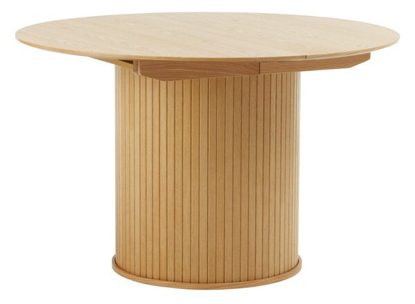 Kulatý rozkládací jídelní stůl v dekoru dubu ø 120 cm Nola – Unique Furniture