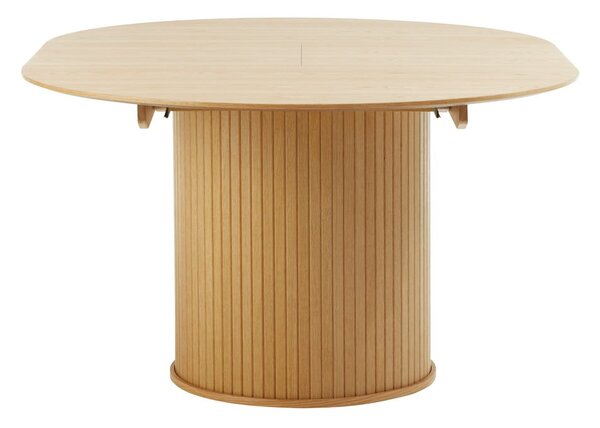 Kulatý rozkládací jídelní stůl v dekoru dubu ø 120 cm Nola – Unique Furniture