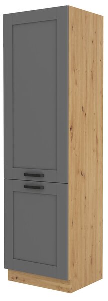 Potravinová kuchyňská skříň Lucid 60 DK 210 2F (dub artisan + dustgrey)