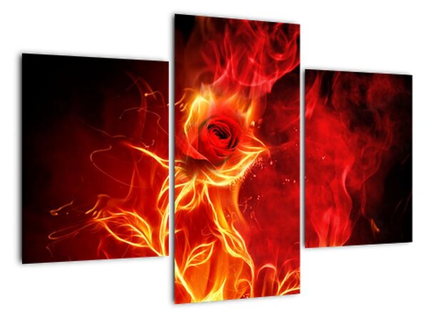 Abstraktní oheň - obraz (90x60cm)