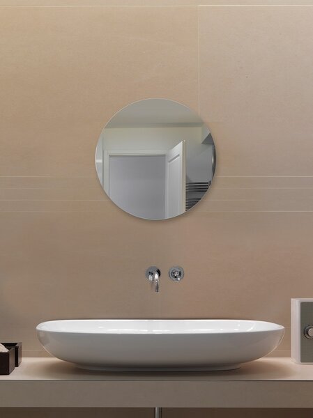 Kulaté zrcadlo do koupelny - ⌀ 35 cm s leštěnou hranou - Pure Ronde