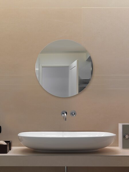 Kulaté zrcadlo do koupelny - ⌀ 40 cm s leštěnou hranou - Pure Ronde