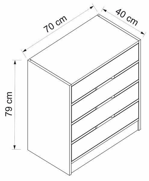Komoda Erich (ořech + antracit). Akce -24%