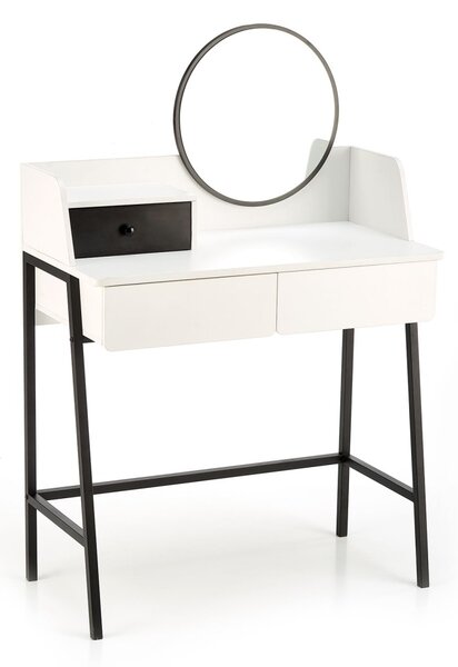 HALMAR Toaletní stolek AGNES 120 cm bílo-černý