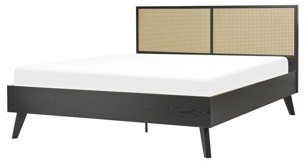Postel Ratan MONPAZIER 160 x 200 cm Černá