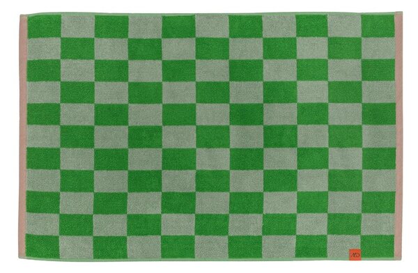 Zelená koupelnová předložka z bio bavlny 50x80 cm Retro – Mette Ditmer Denmark