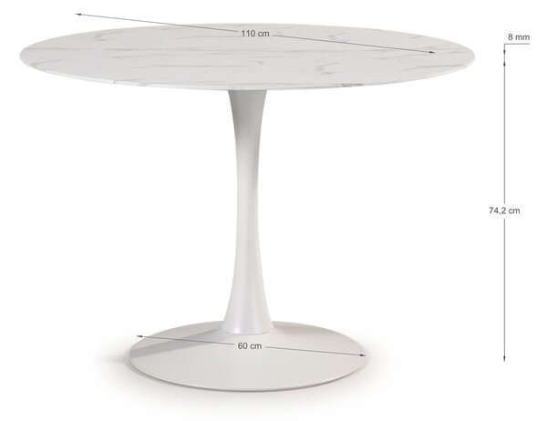 Kulatý jídelní stůl ø 110 cm Ada – Marckeric