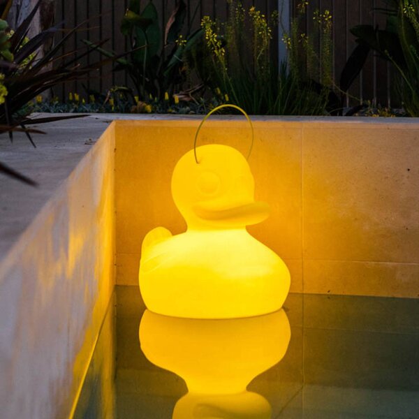 Goodnight Light Designové LED svítidlo DUCK-DUCK XL pro venkovní použití, žluté, stmívatelný, Žlutá / oranžová, Plast, Design
