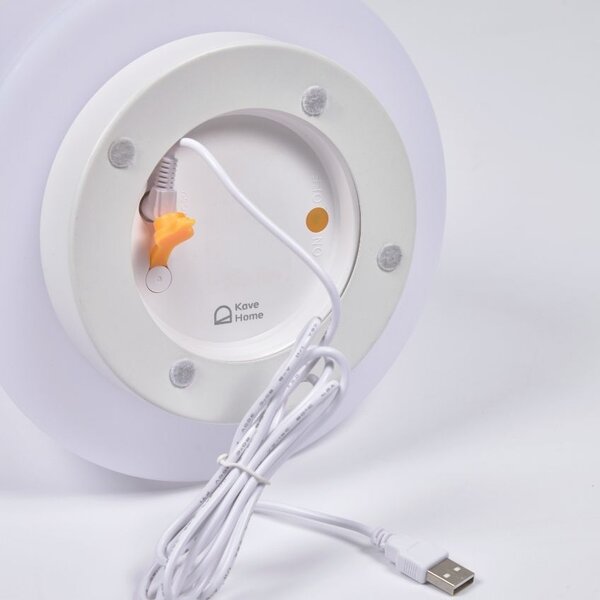 Bílá plastová stolní LED lampa Kave Home Udiya