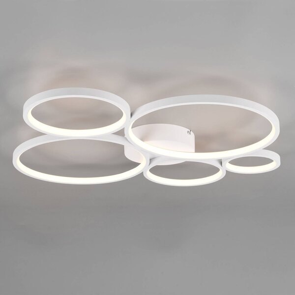Trio Lighting LED stropní světlo Rondo, bílá matná, stmívatelný, Bílá / opál, Obývací pokoj / jídelna, kov, Moderní
