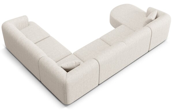 -25 % Dny MOMENTI– Cosmopolitan Design Světle béžová čalouněná rohová pohovka Campi 330 cm, pravá