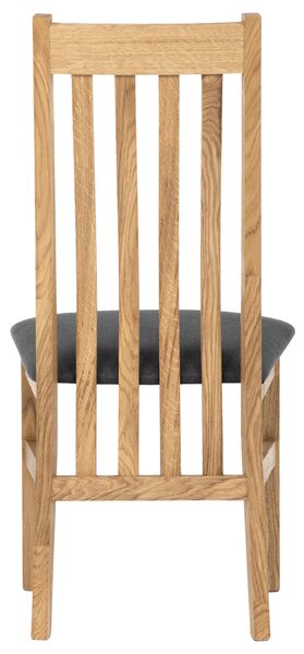 Dřevěná jídelní židle šedá látka, masiv dub C-2100 GREY2