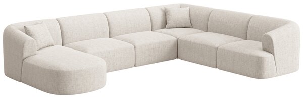 -25 % Dny MOMENTI– Cosmopolitan Design Světle béžová čalouněná rohová pohovka Campi 330 cm, pravá