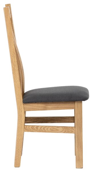 Dřevěná jídelní židle šedá látka, masiv dub C-2100 GREY2